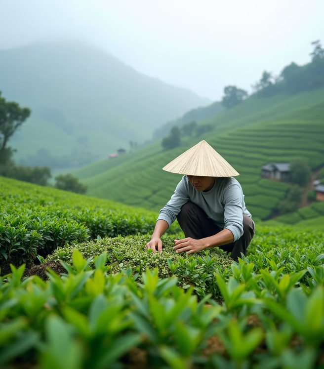 a scene on a tea plantation in fujian province china early morning mist rising over the hills a far rny2t9lr58ddxvgcbipx 1 mjEqpkGPRafG93Qp