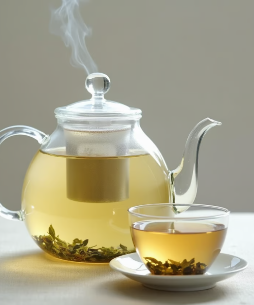 a glass teapot with brewed white tea a light golden infusion with gentle steam rising beside it a c qflkpzrbwmj4yc7mcas6 0 A0x17glOz0F7J58p a glass teapot with brewed white tea a light golden infusion with gentle steam rising beside it a c qflkpzrbwmj4yc7mcas6 0 A0x17glOz0F7J58p